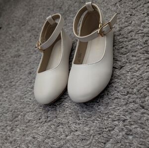 Beige Kids Shoes with Ankle Strap